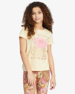 Promo 🔥 Billabong 👧 Girls' Stay Trippy Graphic Boyfriend T-Shirt BUTTERMILK ⌛ -Girls Sales Store abgzt00336 billabongw yej0 frt1 1