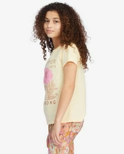Promo 🔥 Billabong 👧 Girls' Stay Trippy Graphic Boyfriend T-Shirt BUTTERMILK ⌛ -Girls Sales Store abgzt00336 billabongw yej0 sd1 1