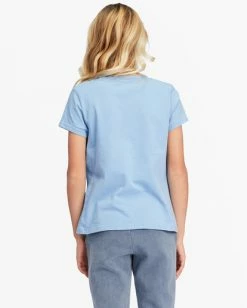 Deals 👍 Billabong 👧 Girls' Wave For Days Graphic Boyfriend T-Shirt LIGHT INDIGO 👍 -Girls Sales Store abgzt00337 billabongw bjd0 bck1 1