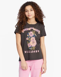 Best Pirce ❤️ Billabong 👧 Girls' Love Louder Graphic Boyfriend T-Shirt OFF BLACK 😉