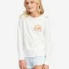 Brand new 💯 Billabong 👧 Girls' Dare To Dream Long Sleeve Graphic Boyfriend T-Shirt SALT CRYSTAL 😍