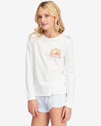 Brand new π― Billabong π§ Girls' Dare To Dream Long Sleeve Graphic Boyfriend T-Shirt SALT CRYSTAL π