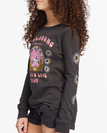 Buy β¨ Billabong π§ Girls' Peace Be The Journey Long Sleeve Graphic Boyfriend T-Shirt OFF BLACK β¨ 10 Buy β¨ Billabong π§ Girls' Peace Be The Journey Long Sleeve Graphic Boyfriend T-Shirt OFF BLACK β¨ - Image 8