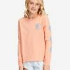 Wholesale 🔔 Billabong 👧 Girls' Love Is All Long Sleeve Graphic Boyfriend T-Shirt CANYON SUNSET 👍 -Girls Sales Store abgzt00342 billabongw nhy0 frt1