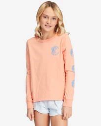 Wholesale 🔔 Billabong 👧 Girls' Love Is All Long Sleeve Graphic Boyfriend T-Shirt CANYON SUNSET 👍