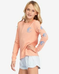 Wholesale 🔔 Billabong 👧 Girls' Love Is All Long Sleeve Graphic Boyfriend T-Shirt CANYON SUNSET 👍 -Girls Sales Store abgzt00342 billabongw nhy0 sd1 1