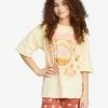 Best Sale ✔️ Billabong 👧 Girls' Best Sunshine Graphic Boyfriend T-Shirt BUTTERMILK 🔔 -Girls Sales Store abgzt00346 billabongw yej0 frt1