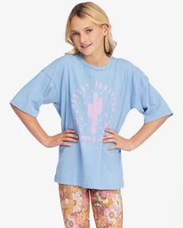Brand new 🔥 Billabong 👧 Girls' Desert Paradise Graphic Boyfriend T-Shirt LIGHT INDIGO 😍