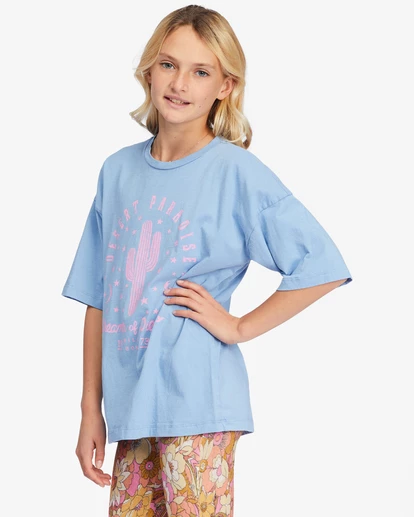 Brand new π₯ Billabong π§ Girls' Desert Paradise Graphic Boyfriend T-Shirt LIGHT INDIGO π 7 Brand new π₯ Billabong π§ Girls' Desert Paradise Graphic Boyfriend T-Shirt LIGHT INDIGO π - Image 5