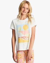 Wholesale 🎉 Billabong Girl's 4-16 California Trip Oversized T-Shirt SALT CRYSTAL 😀