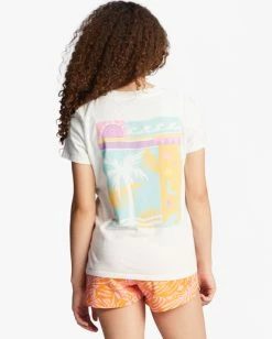 Flash Sale ❤️ Billabong Girl's 4-16 Enjoy The View Oversized T-Shirt SALT CRYSTAL 🎉 -Girls Sales Store abgzt00360 billabongw scs bck1 1