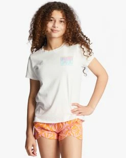 Flash Sale ❤️ Billabong Girl's 4-16 Enjoy The View Oversized T-Shirt SALT CRYSTAL 🎉 -Girls Sales Store abgzt00360 billabongw scs frt1 1