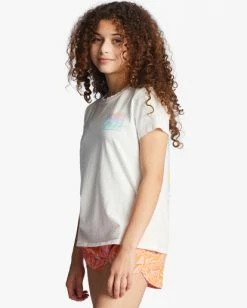 Flash Sale ❤️ Billabong Girl's 4-16 Enjoy The View Oversized T-Shirt SALT CRYSTAL 🎉 -Girls Sales Store abgzt00360 billabongw scs sd1 1