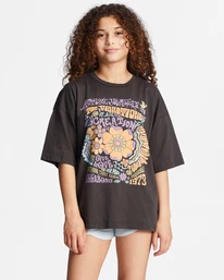 Best Sale 🥰 Billabong Girl's 4-16 Cosmic Trip Oversized T-Shirt OFF BLACK ✔️