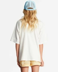 Promo 😉 Billabong Girl's 4-16 Sunshine Dreams Oversized T-Shirt SALT CRYSTAL 👏 -Girls Sales Store abgzt00362 billabongw scs bck1 1
