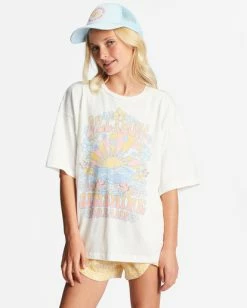 Promo 😉 Billabong Girl's 4-16 Sunshine Dreams Oversized T-Shirt SALT CRYSTAL 👏 -Girls Sales Store abgzt00362 billabongw scs frt1 1
