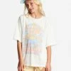 Promo 😉 Billabong Girl's 4-16 Sunshine Dreams Oversized T-Shirt SALT CRYSTAL 👏 -Girls Sales Store abgzt00362 billabongw scs frt1