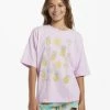 Cheapest ⭐ Billabong Girl's 4-16 Pineapple Party Oversized T-Shirt LIGHT LILAC 🔥 -Girls Sales Store abgzt00363 billabongw lll frt1