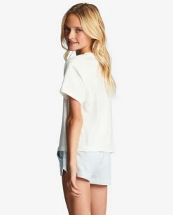 Budget 😉 Billabong Girl's 4-16 Tour 73 Boxy T-Shirt SALT CRYSTAL 🤩 -Girls Sales Store abgzt00365 billabongw scs bck1 1