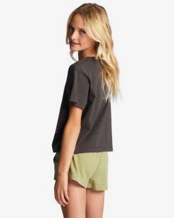Cheap 🛒 Billabong Girl's 4-16 Let Go To Paradise Boxy T-Shirt OFF BLACK 🌟 -Girls Sales Store abgzt00367 billabongw ofb bck1 1