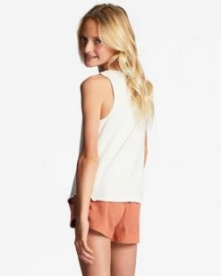 Discount 🎁 Billabong Girl's 4-16 Sun Seekers Tank Top SALT CRYSTAL ❤️ -Girls Sales Store abgzt00368 billabongw scs bck1 1