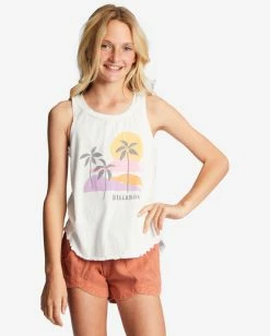 Discount 🎁 Billabong Girl's 4-16 Sun Seekers Tank Top SALT CRYSTAL ❤️ -Girls Sales Store abgzt00368 billabongw scs frt1 1