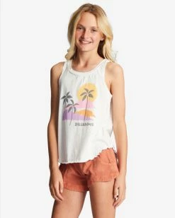 Discount 🎁 Billabong Girl's 4-16 Sun Seekers Tank Top SALT CRYSTAL ❤️ -Girls Sales Store abgzt00368 billabongw scs sd1 1