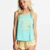 Discount 🔔 Billabong Girl's 4-16 Here Comes The Sun Tank Top LIGHT LAGOON 🔔