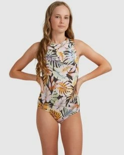 Coupon ⌛ Billabong 👧 Girls' Postcards Dancer One-Piece 🩱 Swimsuit MULTI ❤️ -Girls Sales Store ubgx100110 billabongw mul frt1 1