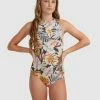 Coupon ⌛ Billabong 👧 Girls' Postcards Dancer One-Piece 🩱 Swimsuit MULTI ❤️ -Girls Sales Store ubgx100110 billabongw mul frt1