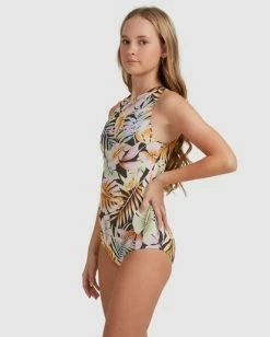 Coupon ⌛ Billabong 👧 Girls' Postcards Dancer One-Piece 🩱 Swimsuit MULTI ❤️ -Girls Sales Store ubgx100110 billabongw mul sd1 1